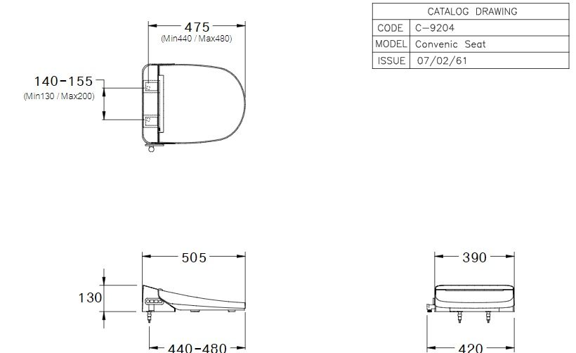 Nắp rửa điện tử COTTO C9204