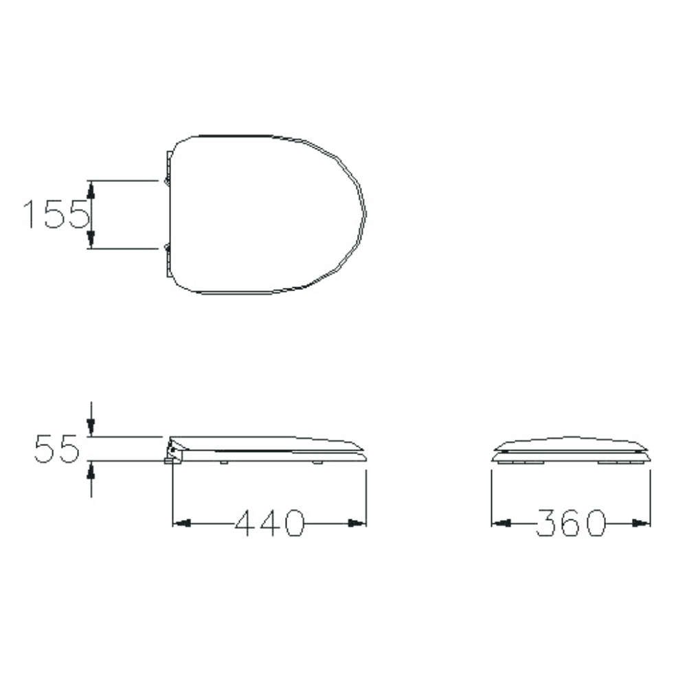 Nắp bàn cầu đóng êm COTTO C90801