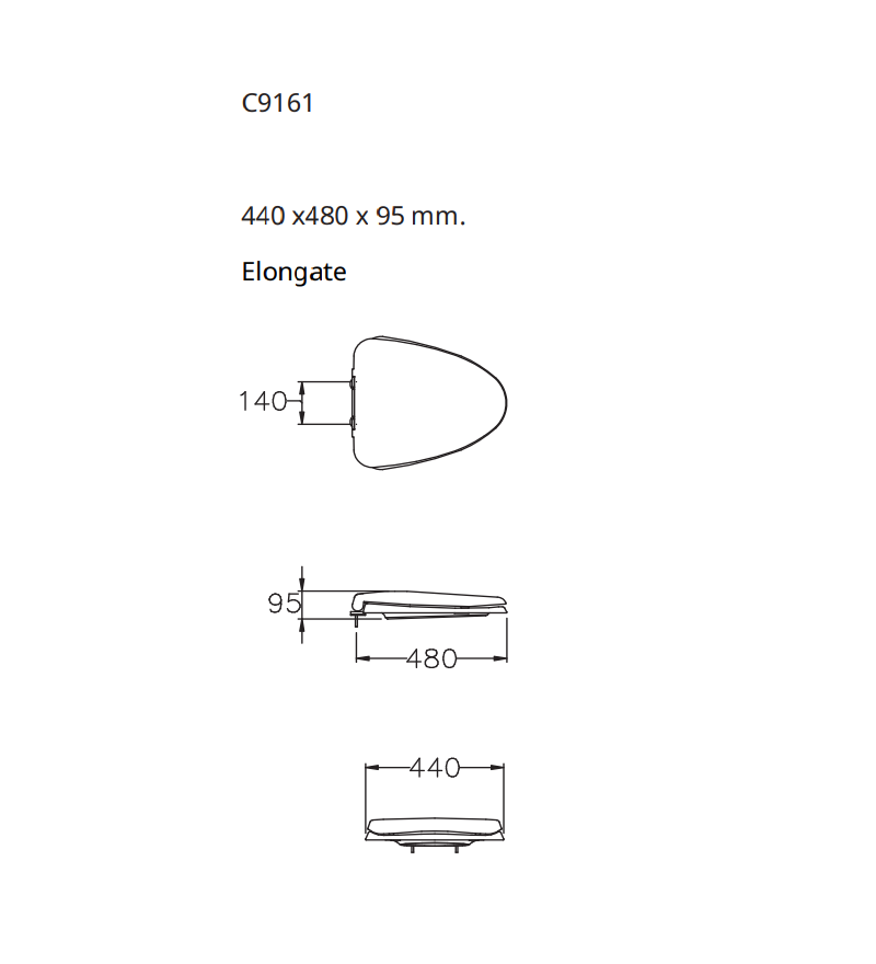 Nắp bàn cầu đóng êm COTTO C9161