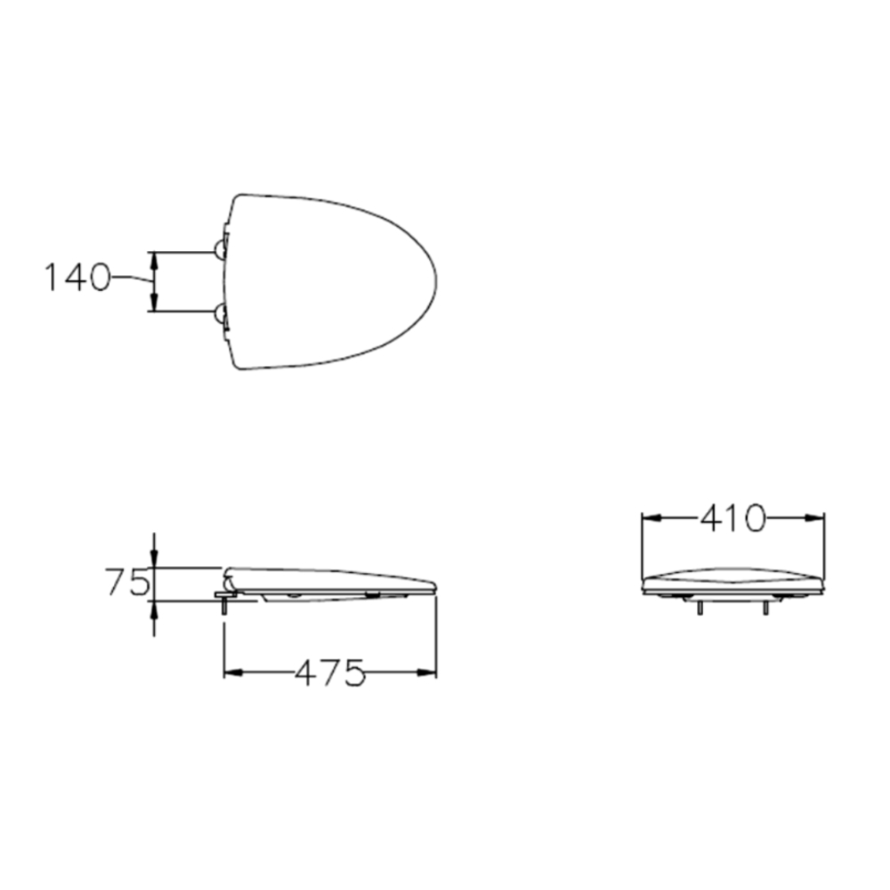 Nắp bàn cầu đóng êm COTTO C91831