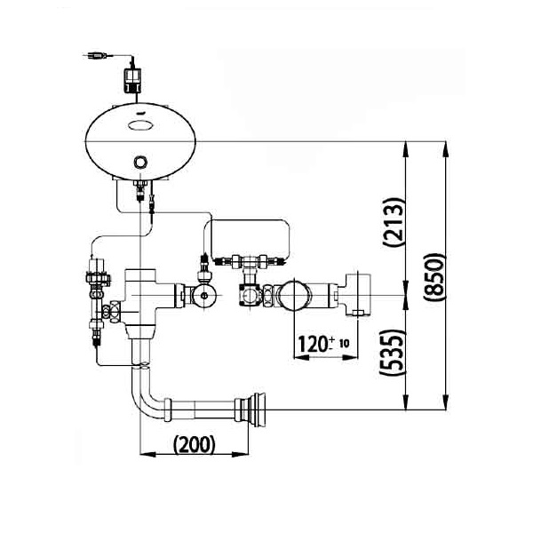 Van xả bồn cầu cảm ứng COTTO CT483AC