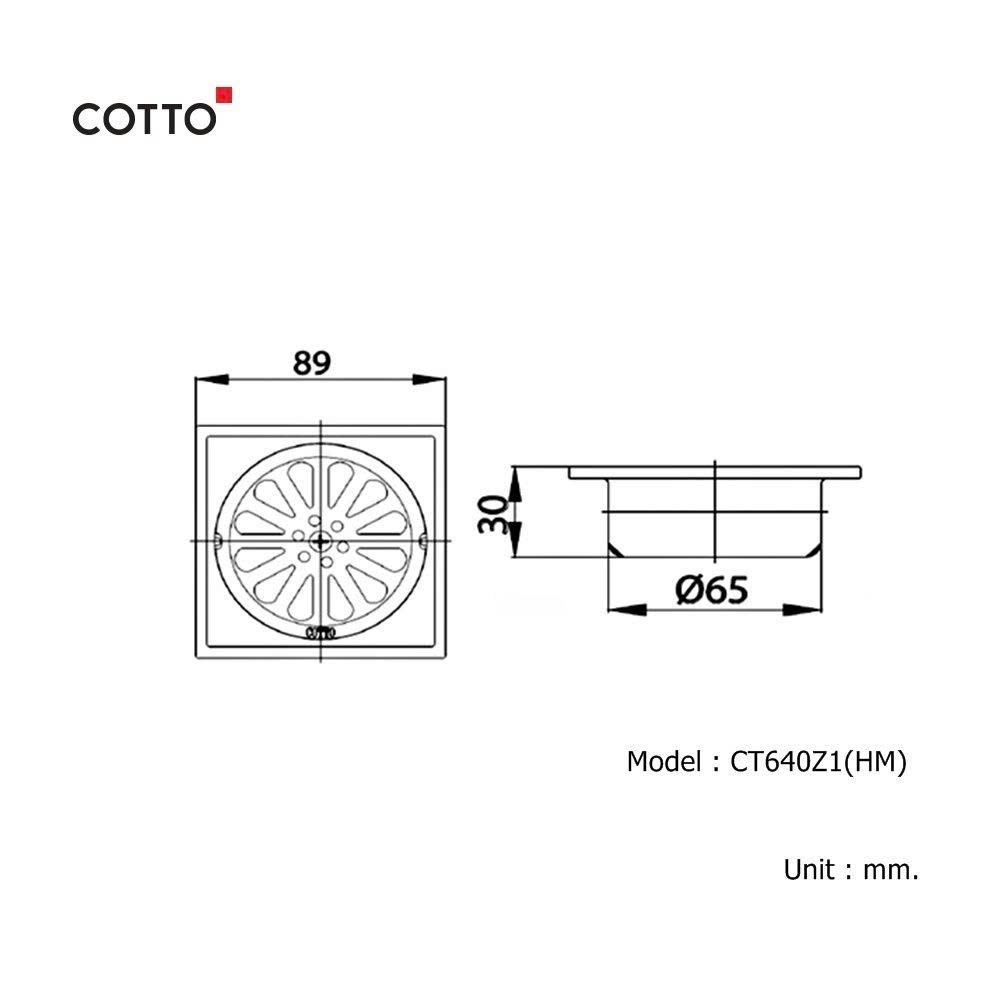 Phễu thoát sàn chống hôi COTTO CT640Z1(HM)