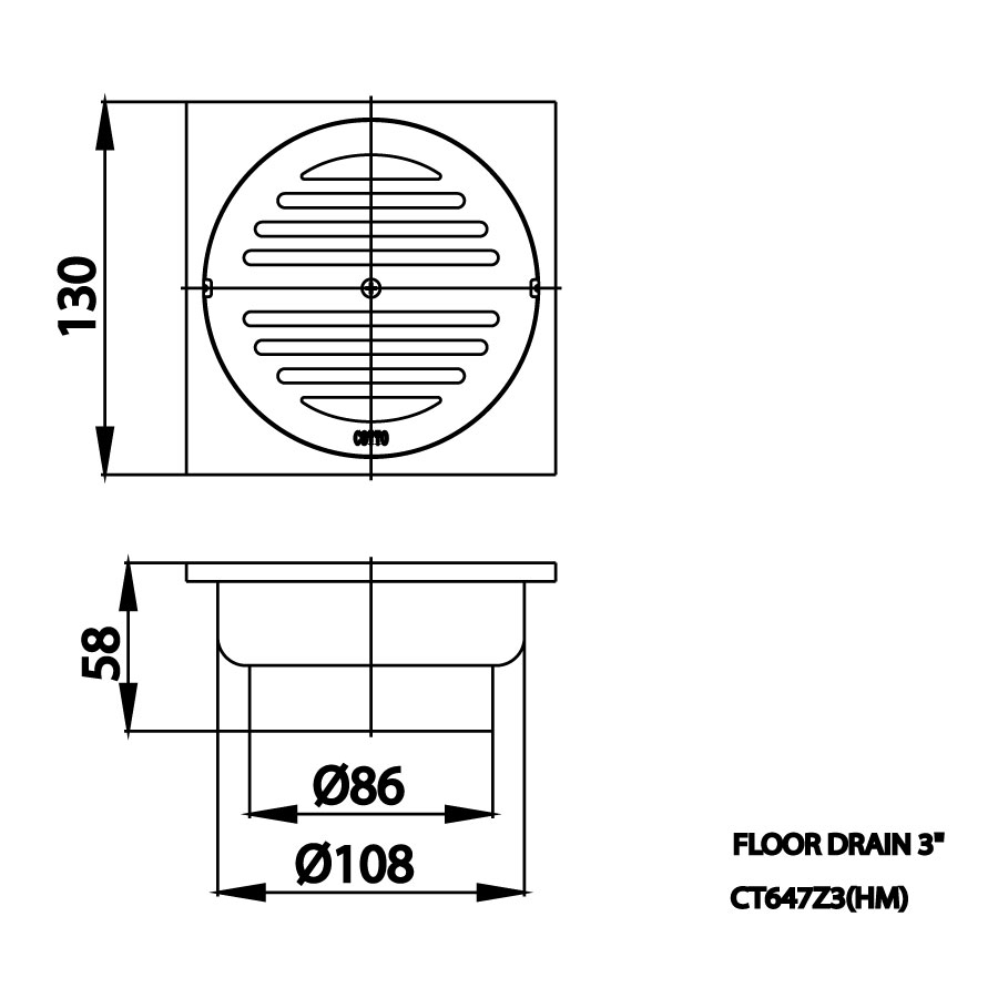 Ga thoát sàn COTTO CT647Z3(HM) chống hôi