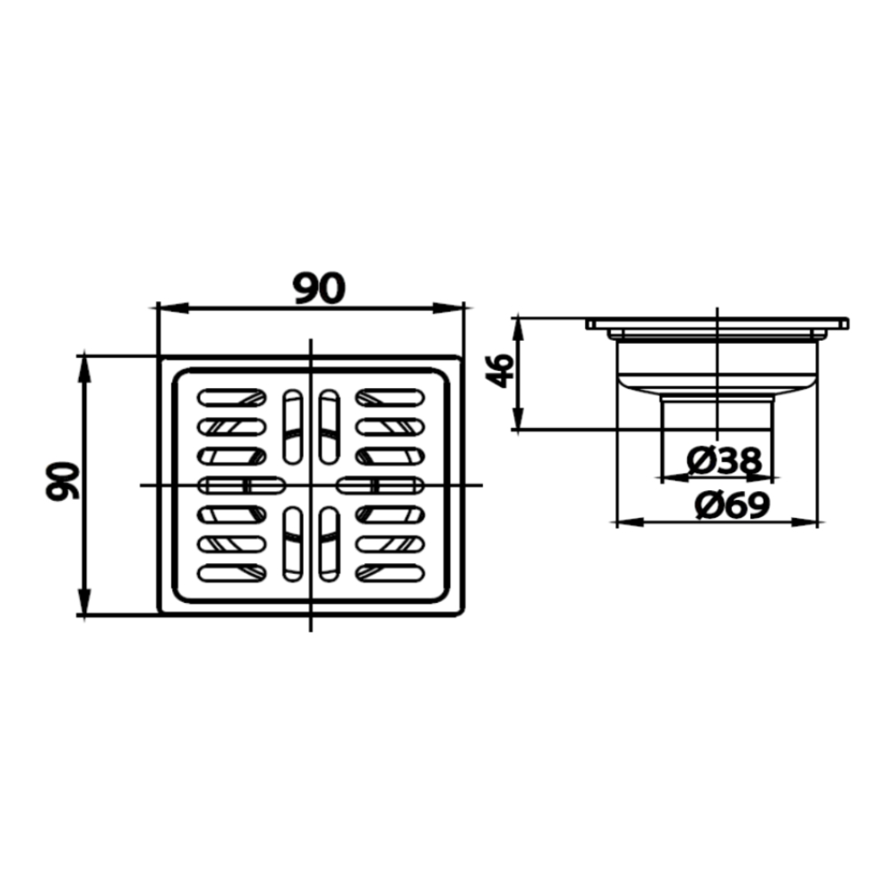 Phễu thoát sàn chống hôi COTTO CT697Z1PW(HM)