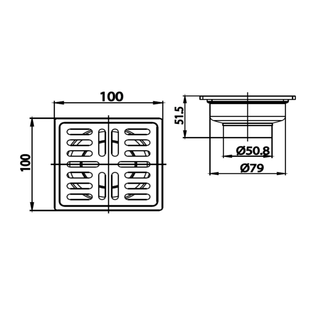 Phễu thoát sàn chống hôi COTTO CT697Z2PW(HM)