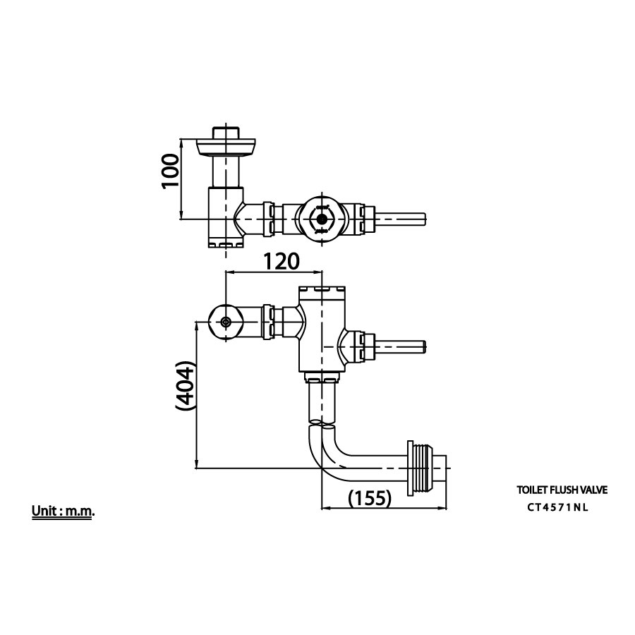Van xả trực tiếp cho bàn cầu COTTO CT4571NL