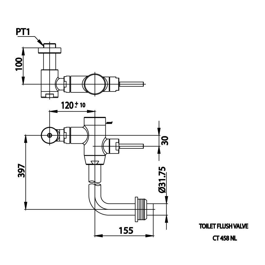 Van xả trực tiếp cho bàn cầu COTTO CT458NL