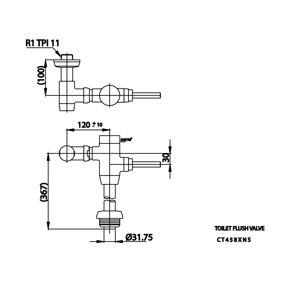 Van xả trực tiếp cho bàn cầu COTTO CT458XNS