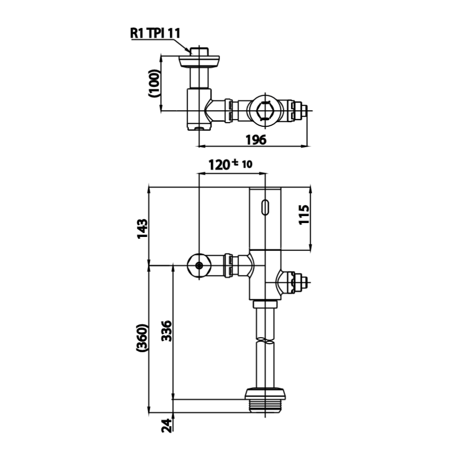 Van xả bồn cầu tự động COTTO CT4806ACNS