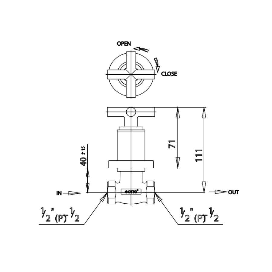Van khóa COTTO CT107C20 âm tường