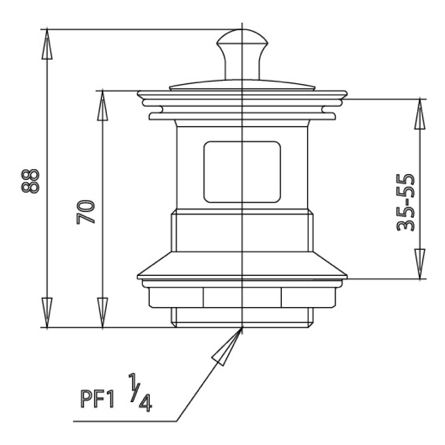 Bộ xả nhấn COTTO CT673N(HM) dạng nắp không lỗ xả tràn
