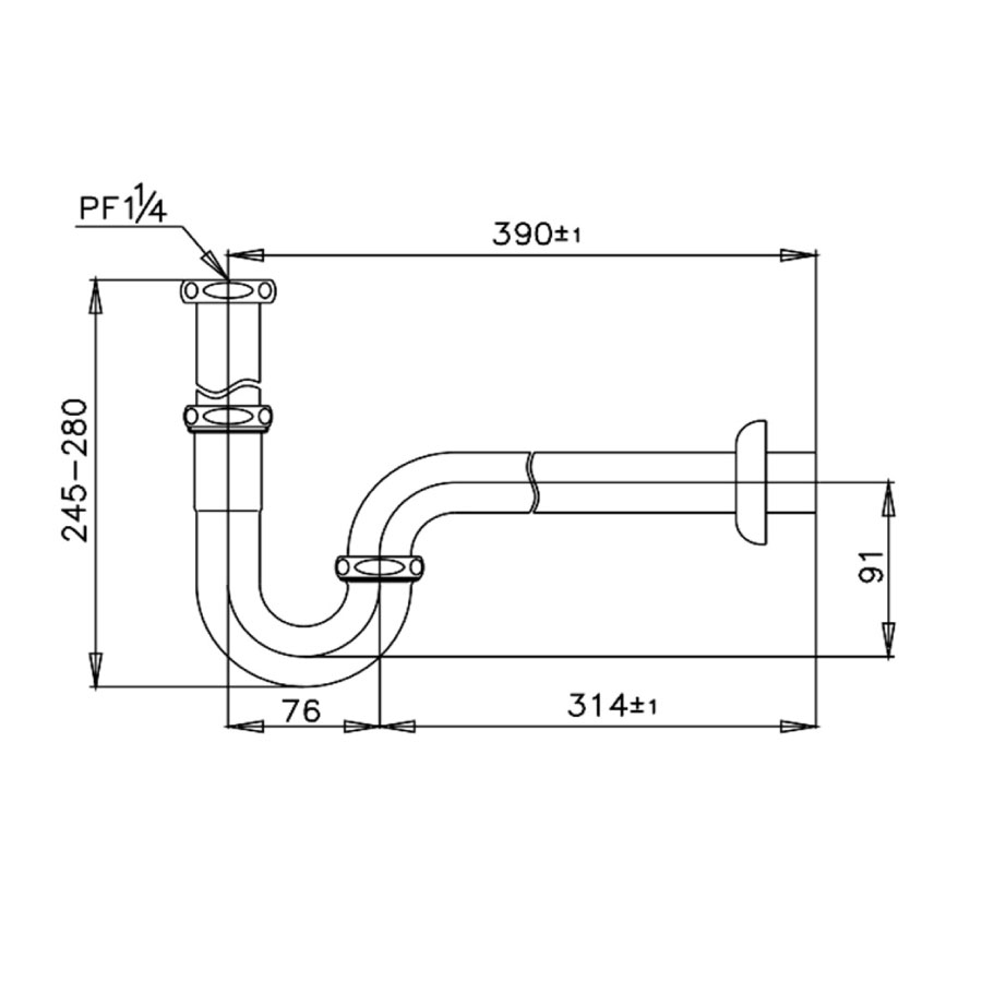 Ống thải chữ P COTTO CT683AX(HM)