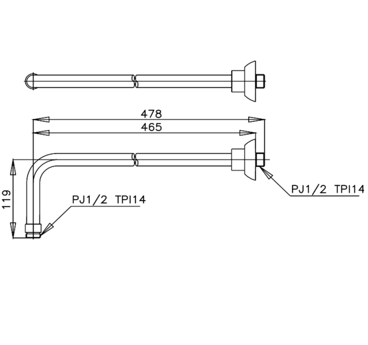 Cần sen tắm gắn tường COTTO Z419