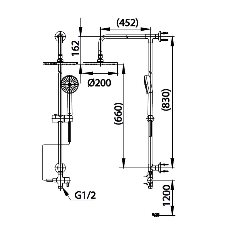 Thân sen tắm đứng COTTO CT623Z94Z84