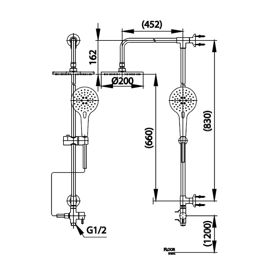 Thân sen tắm đứng COTTO CT623Z94Z88