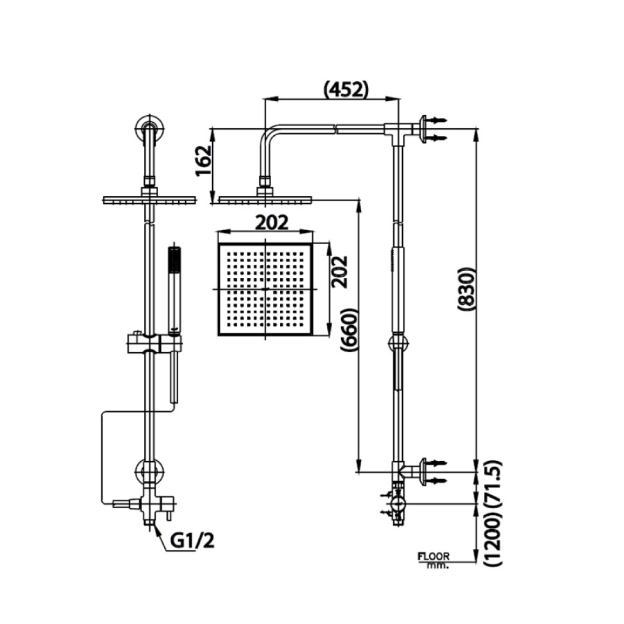 Thân sen tắm đứng COTTO CT623Z95Z44