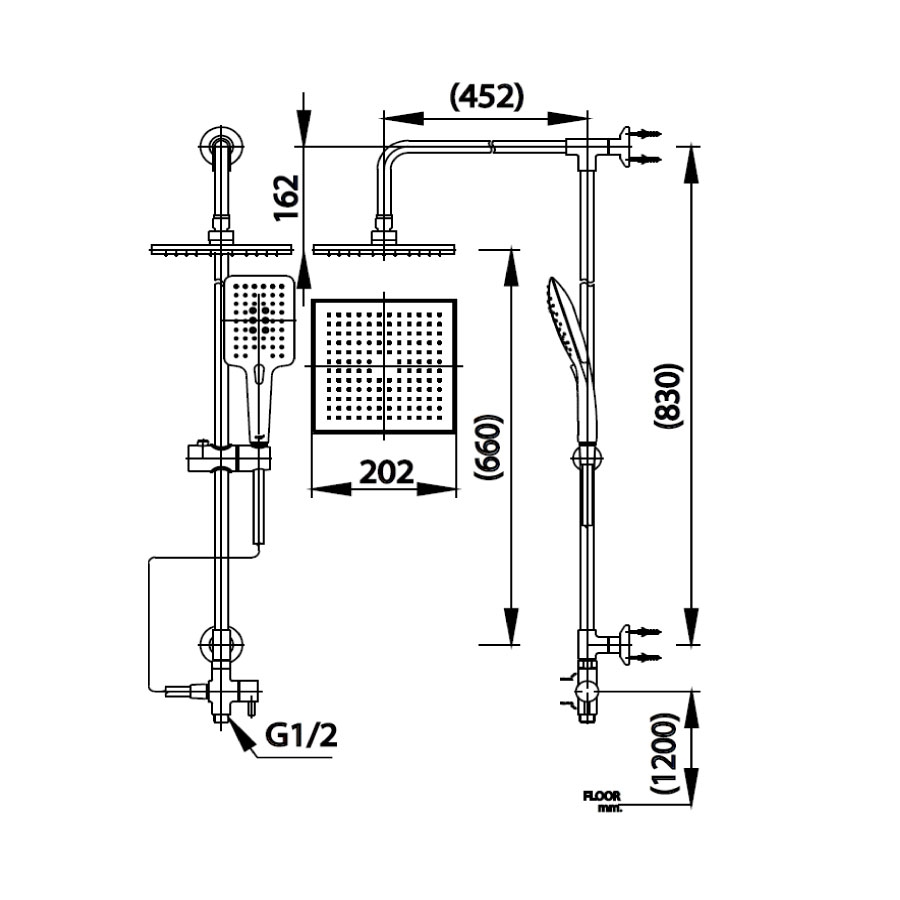 Thân sen tắm đứng COTTO CT623Z95Z89