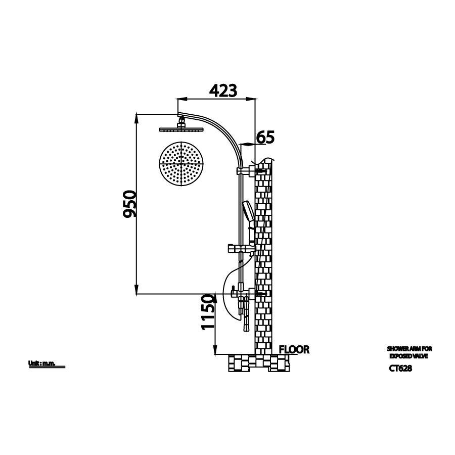 Thân sen tắm đứng COTTO CT628