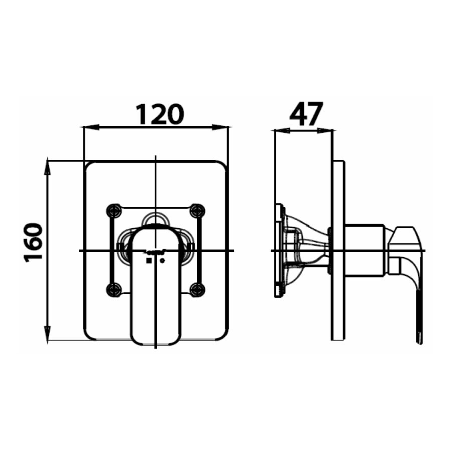 Van điều chỉnh âm tường nóng lạnh COTTO CT2146A