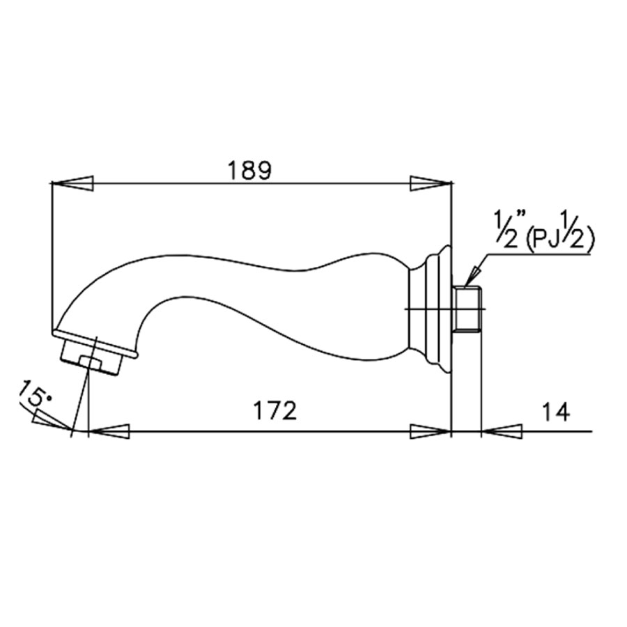 Vòi xả bồn COTTO CT608 gắn tường