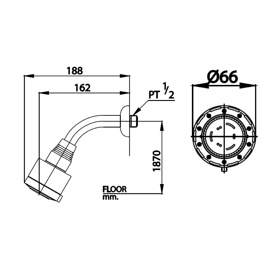 Bát sen COTTO S38(HM) gắn tường 3 chức năng