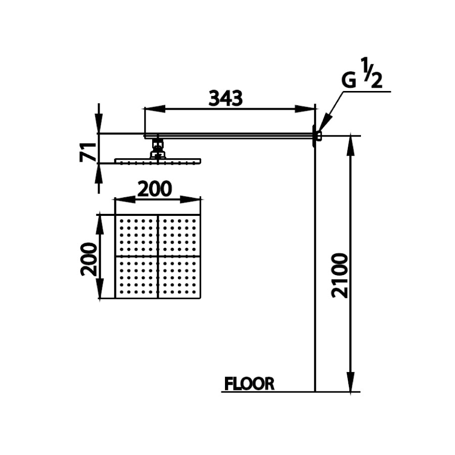Bát sen mưa COTTO Z02 gắn tường