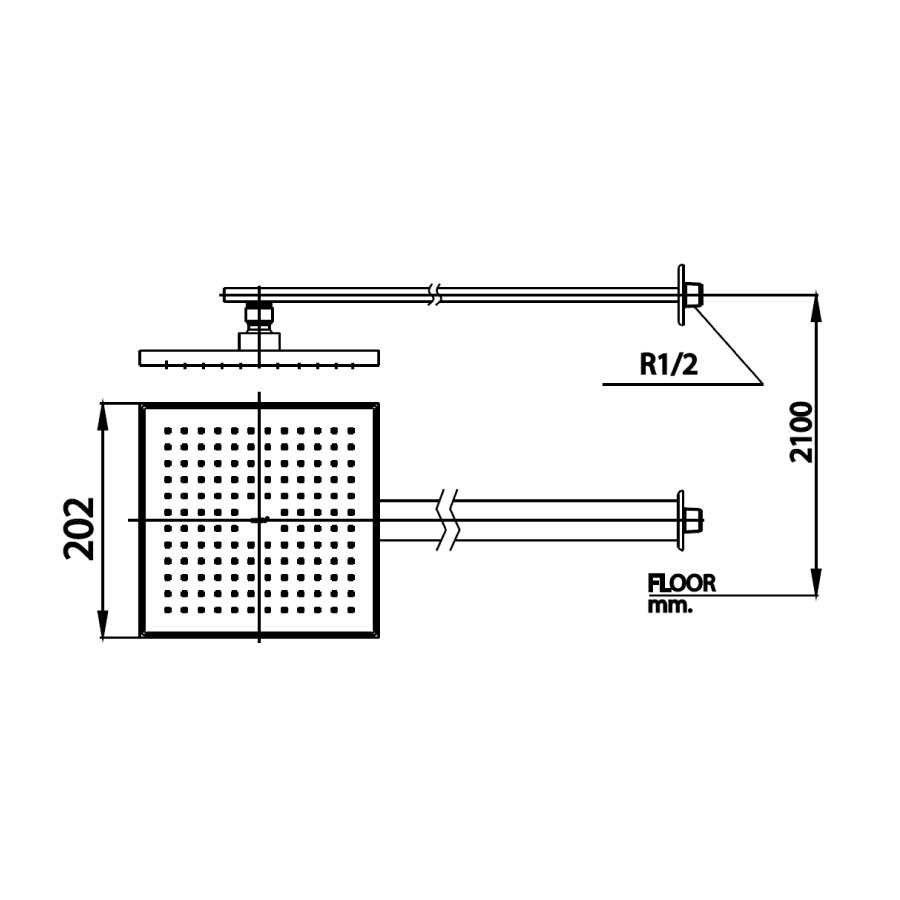 Bát sen mưa COTTO Z95 gắn tường