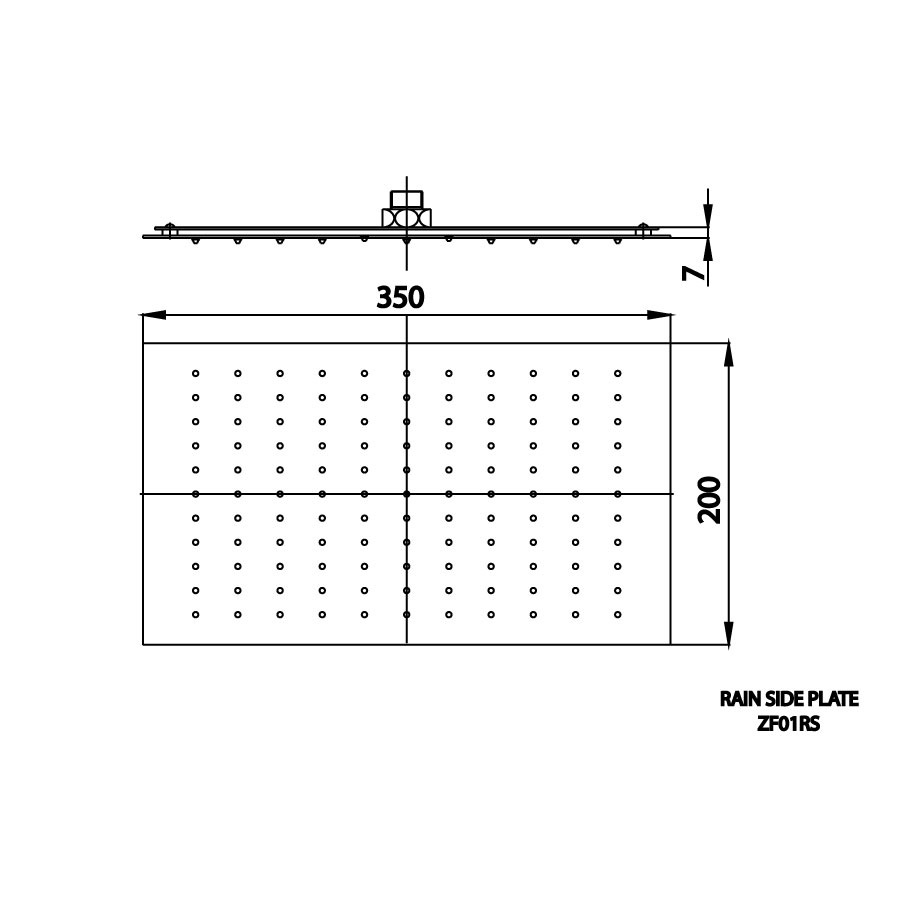 Bát sen mưa COTTO ZF01RS âm trần Xpano (side)