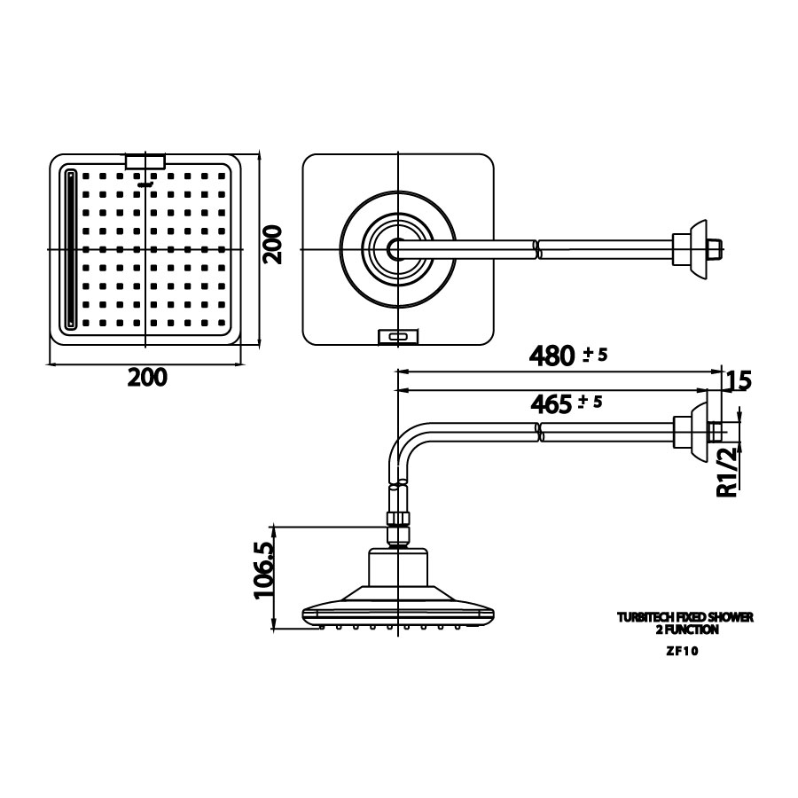 Bát sen mưa COTTO ZF10 gắn tường