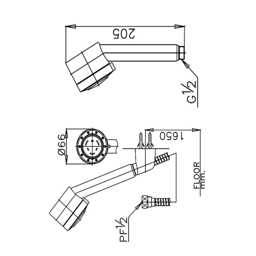 Tay sen tắm COTTO S41(HM) 3 chức năng