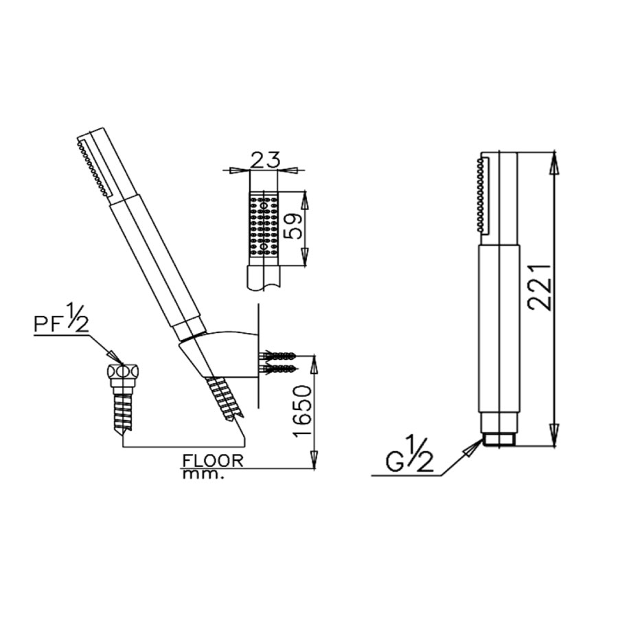 Tay sen tắm COTTO S45(HM) 1 chức năng