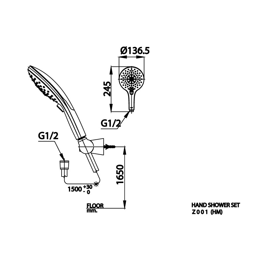 Tay sen tắm COTTO Z001(HM) 3 chức năng