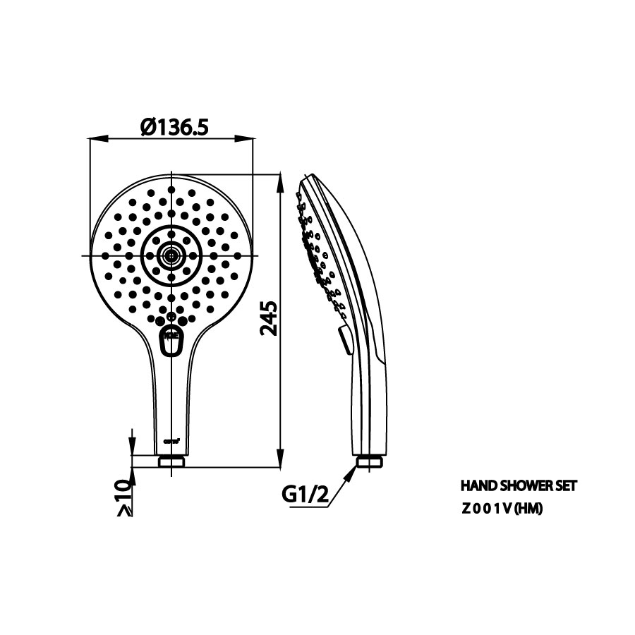Tay sen tắm COTTO Z001V(HM) 3 chức năng