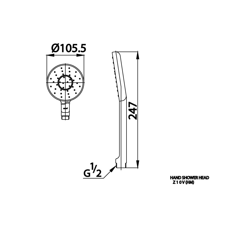 Tay sen tắm COTTO Z10V(HM) 1 chức năng