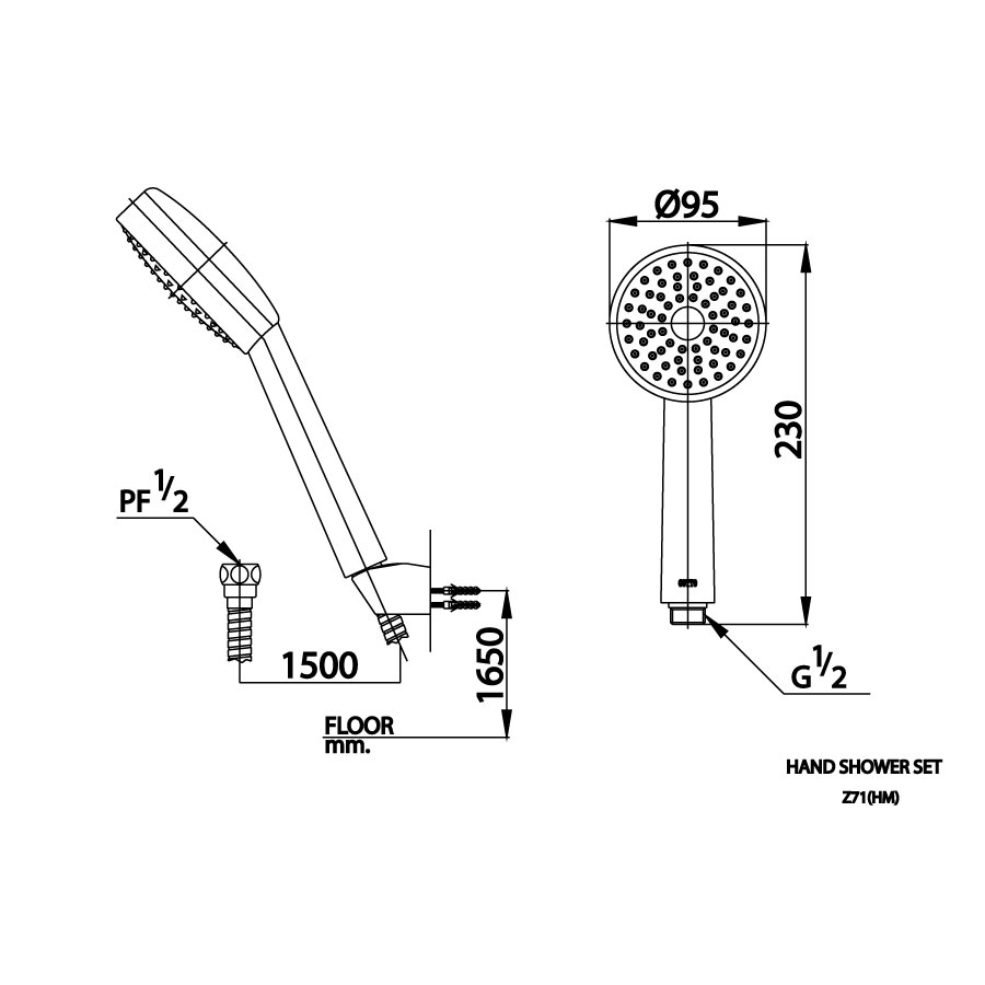Tay sen tắm COTTO Z71(HM) 1 chức năng