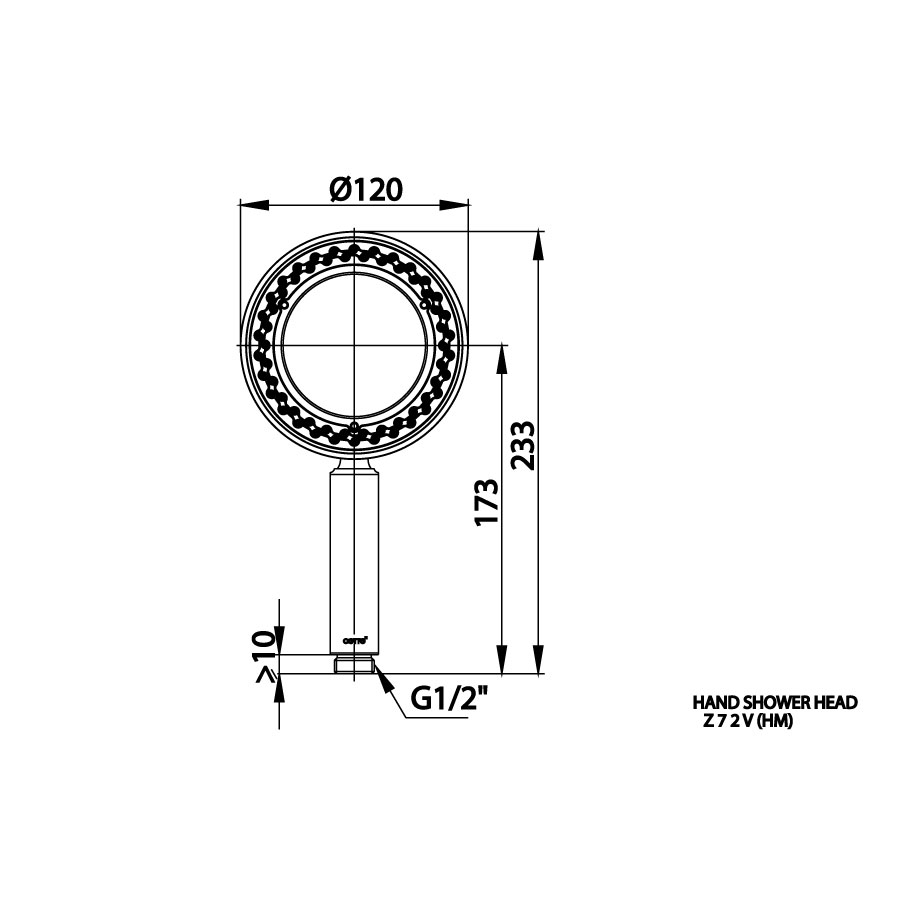 Tay sen tắm COTTO Z72V(HM) 1 chức năng