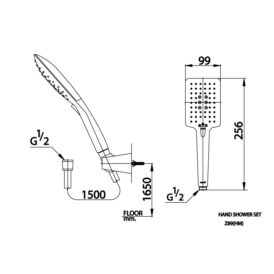 Tay sen tắm COTTO Z89(HM) 3 chức năng