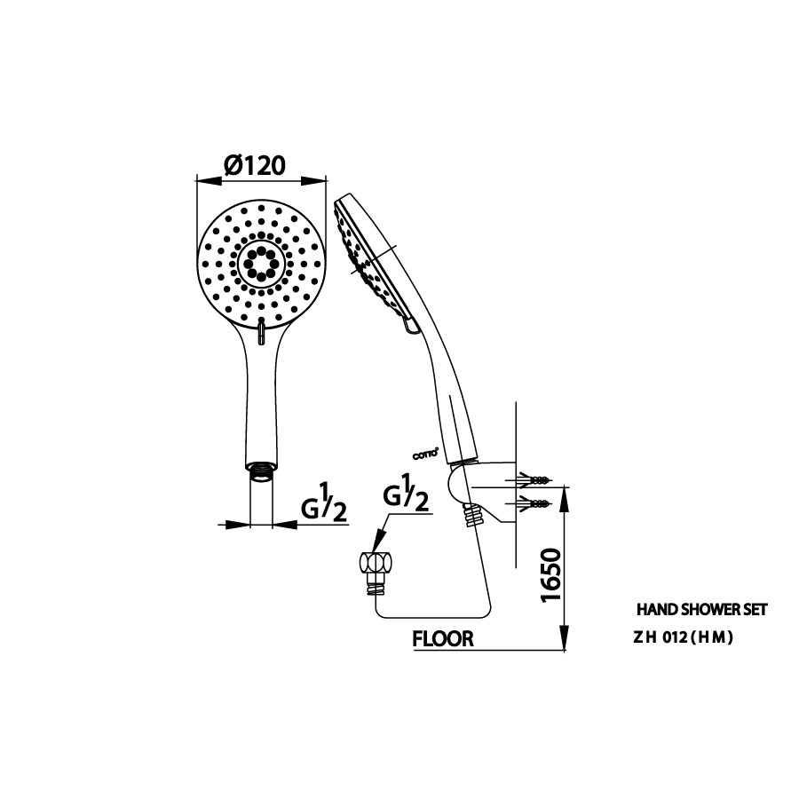 Tay sen tắm COTTO ZH012(HM) 3 chức năng