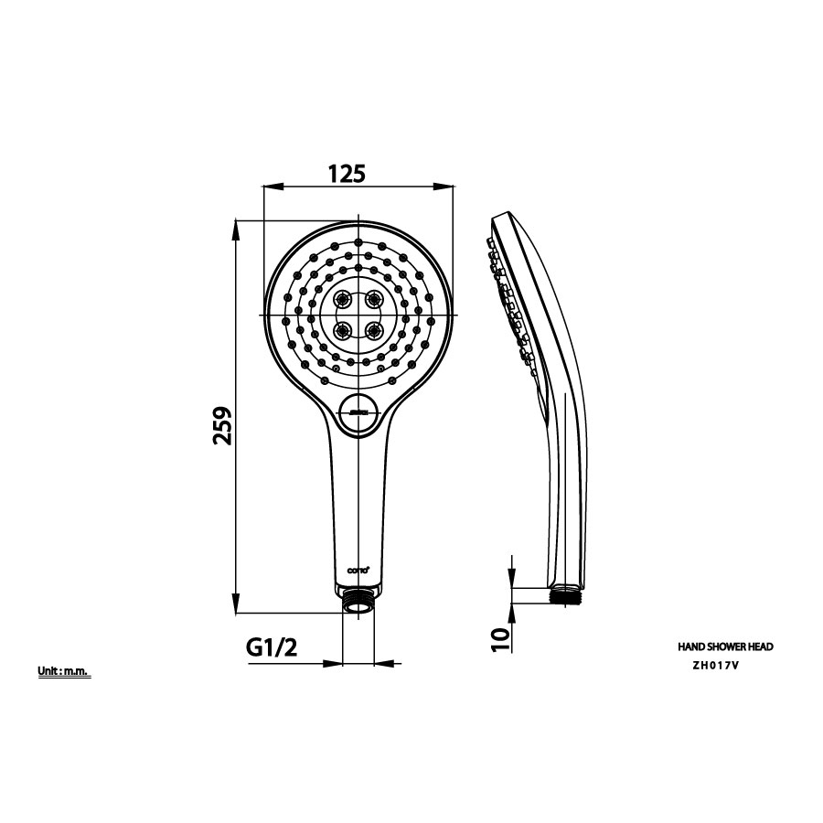 Tay sen tắm COTTO ZH017V 3 chức năng