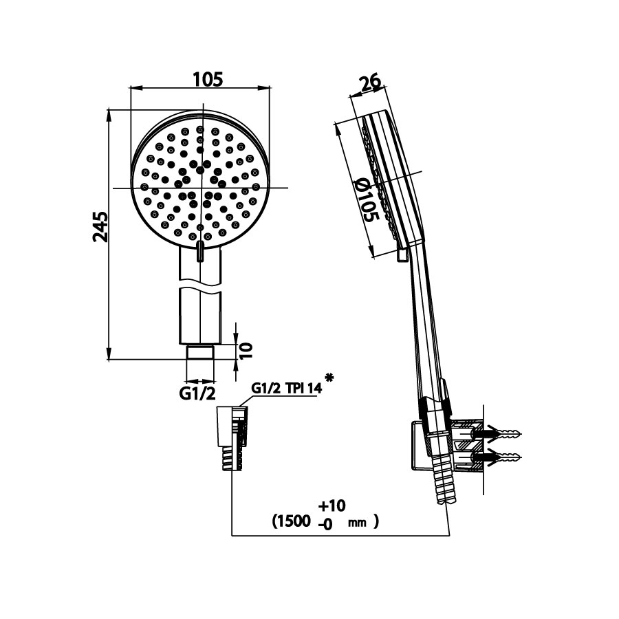 Tay sen tắm COTTO ZH019