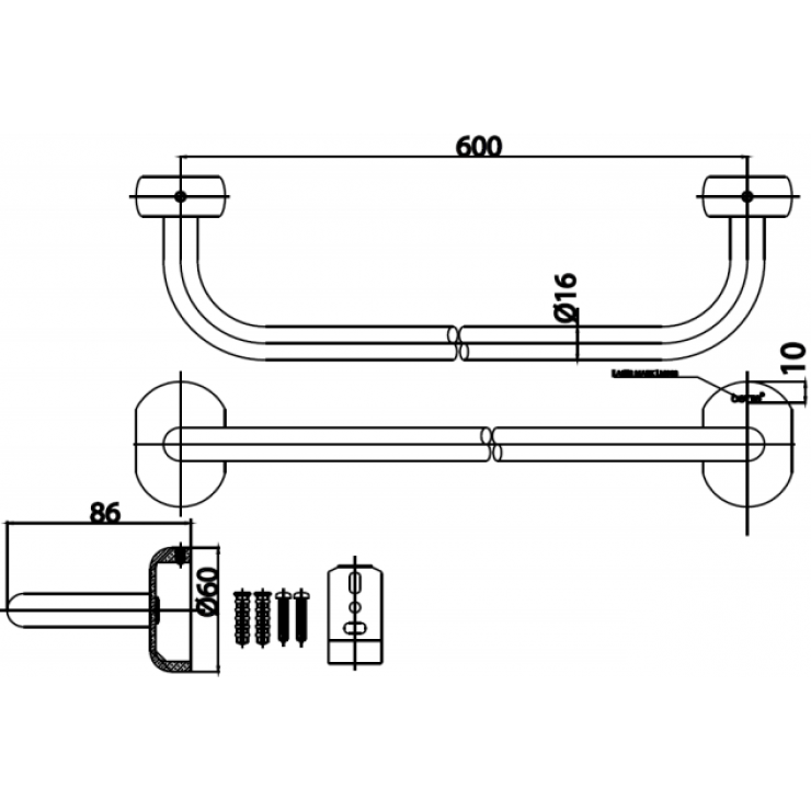 Thanh treo khăn COTTO CT0121(HM)