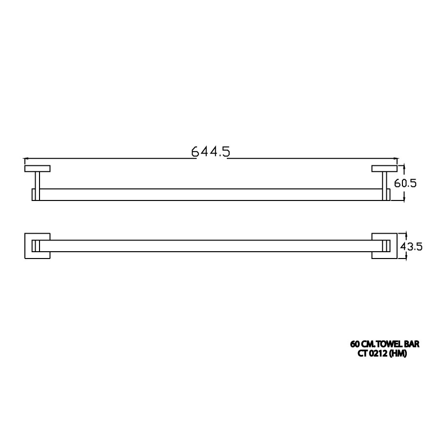 Thanh treo khăn COTTO CT0212(HM) Cube