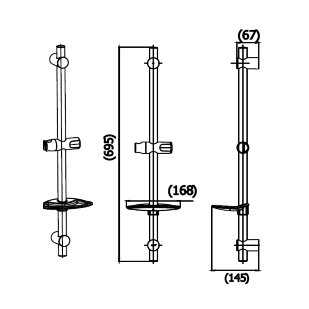 Thanh trượt sen tắm COTTO CT0138