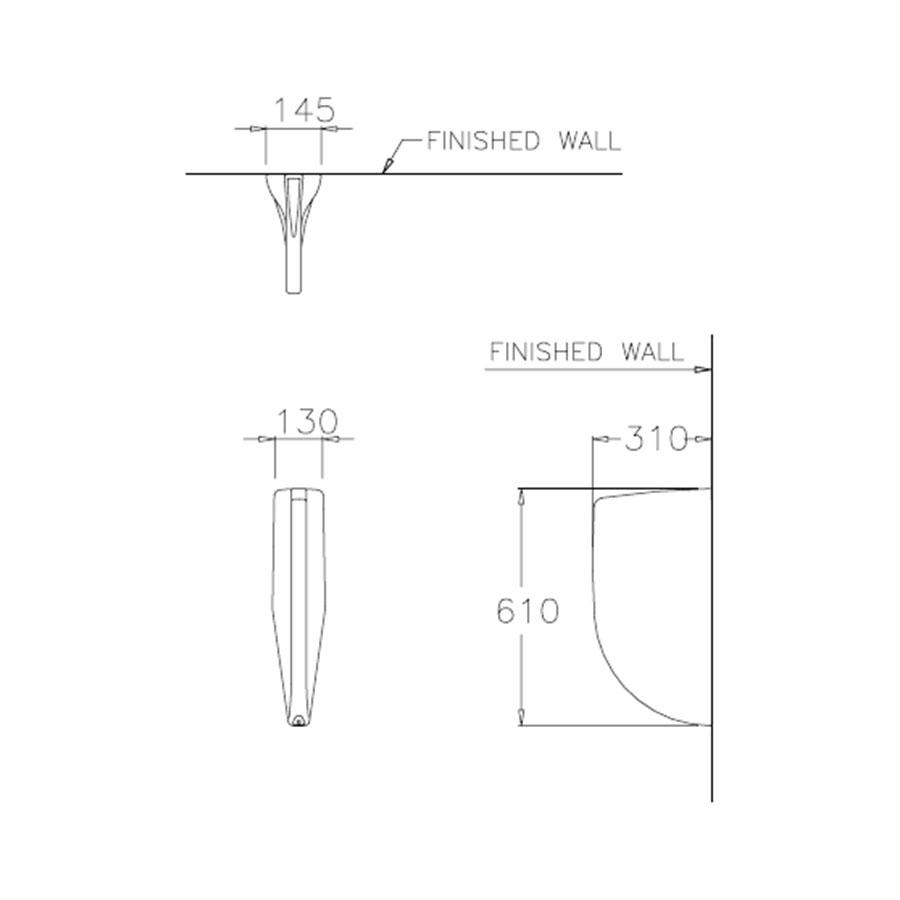 Vách ngăn tiểu nam COTTO C306