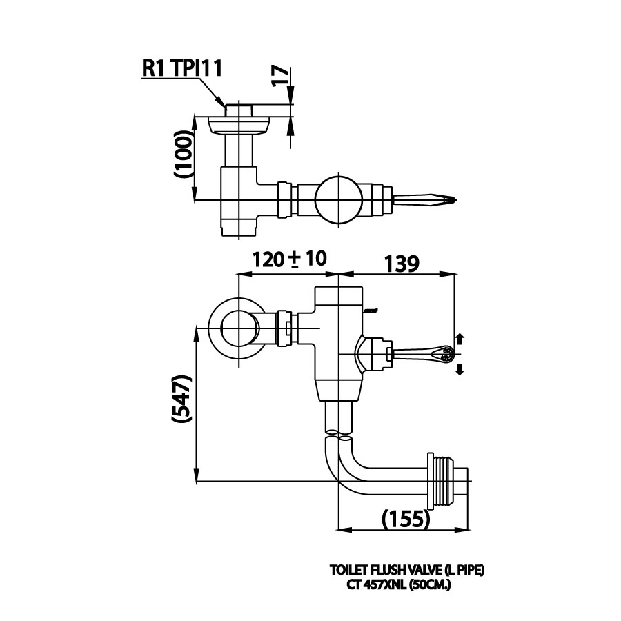 Van xả trực tiếp cho bàn cầu COTTO CT457XNL