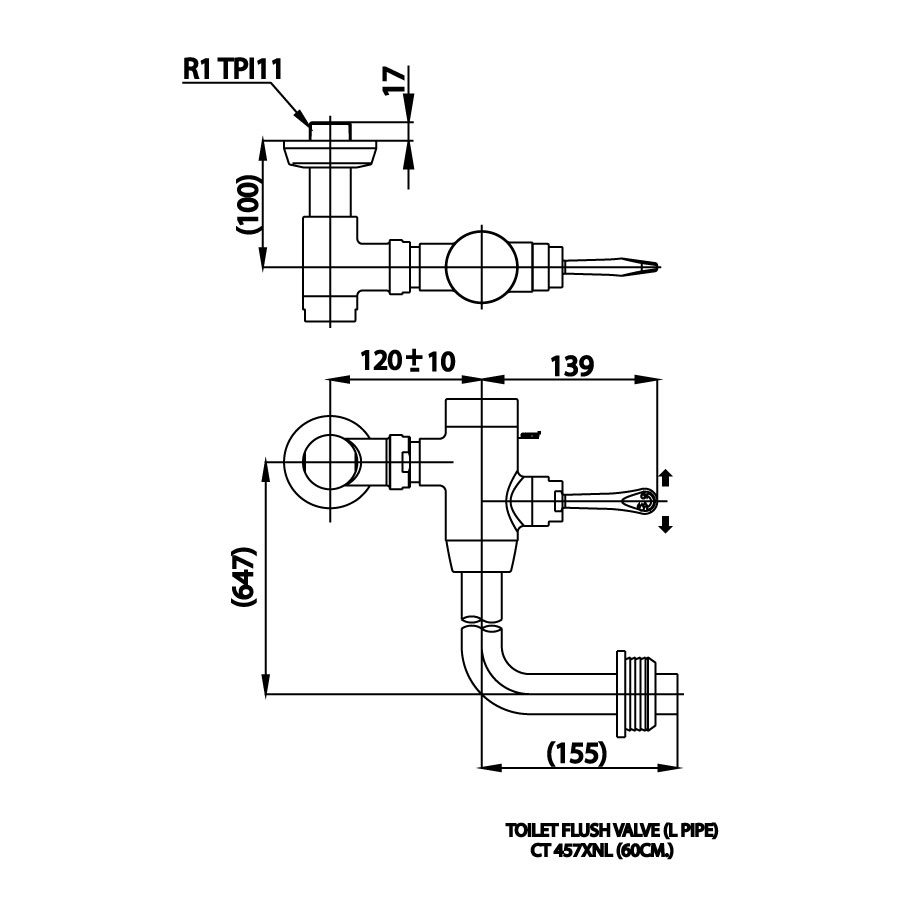 Van xả trực tiếp cho bàn cầu COTTO CT457XNL