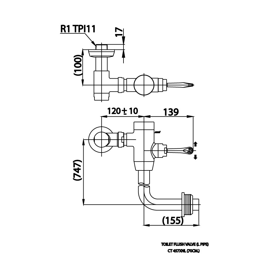 Van xả trực tiếp cho bàn cầu COTTO CT457XNL