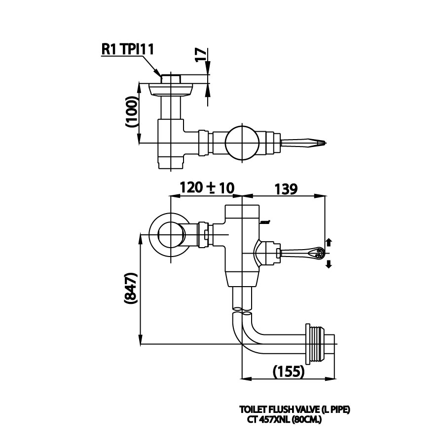 Van xả trực tiếp cho bàn cầu COTTO CT457XNL