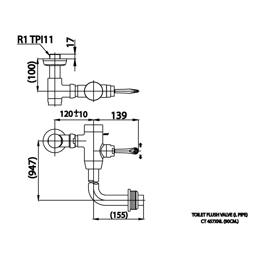Van xả trực tiếp cho bàn cầu COTTO CT457XNL