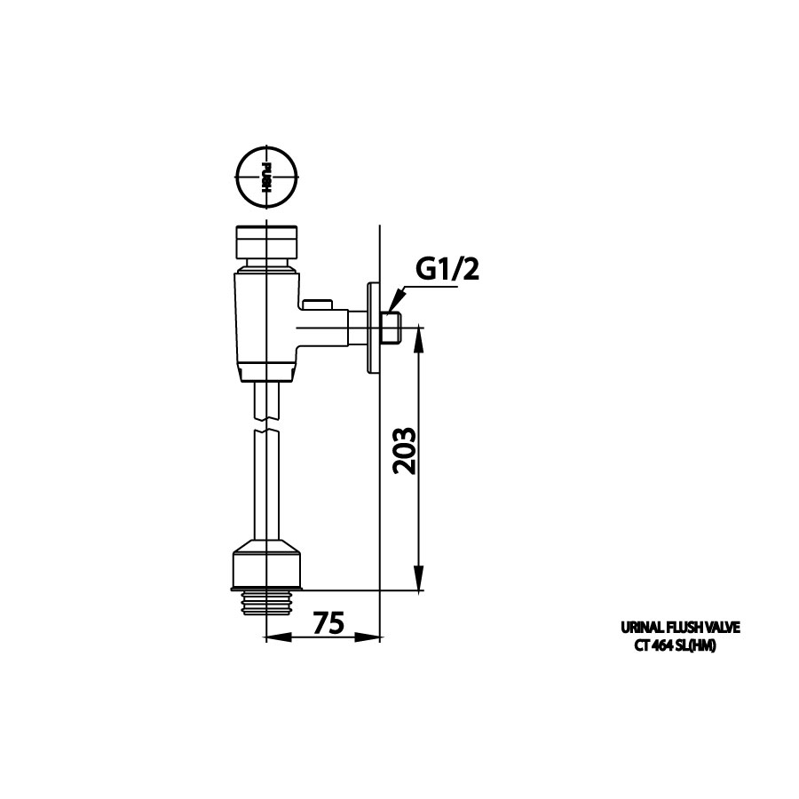 Van xả nhấn tiểu nam COTTO CT464SL(HM)